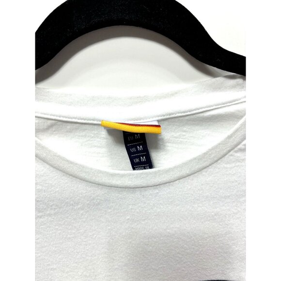 Ellesse White T-Shirt Men's Crew Neck Graphic Tee, Regular Fit Heritage Logo, M - Picture 4 of 7